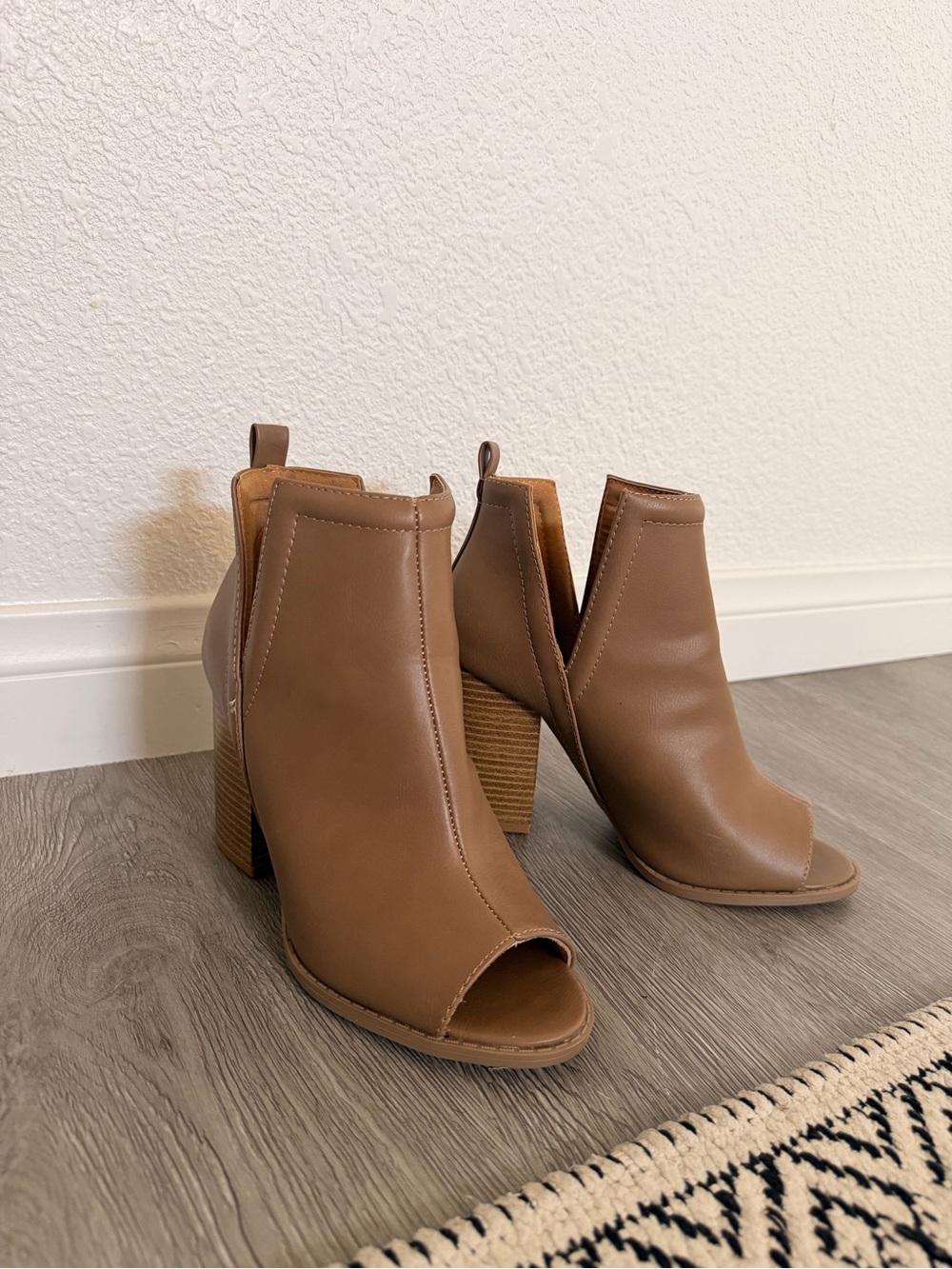 Women's Peep-Toe Ankle Booties